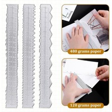3pcs Craft Deckle Edge Ruler