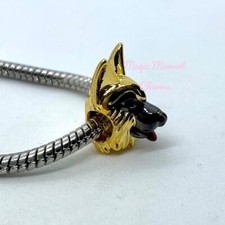 Sterling Silver S925 - GERMAN SHEPHERD Dog European Charm & Gift Pouch