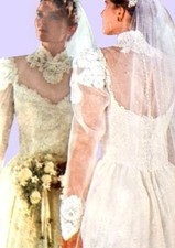 1980s High Neck Victorian Puff