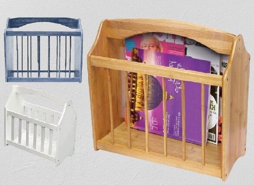 Bamboo wooden magazine rack - bamboo,