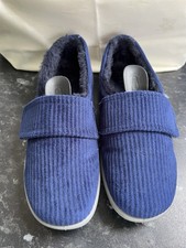 Hotter Toasty Navy Blue Corduroy Slippers. Size 3 BNWOT 