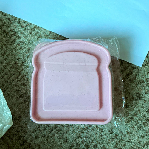 Pink speckled plastic sandwich - pink,