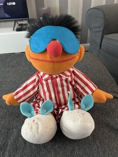 Sesame Street Sleep and Snore Ernie In Striped Pyjamas And Rabbit Slippers