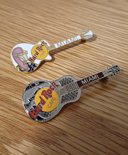 Hard rock cafe pin badges - cafe, (x2)