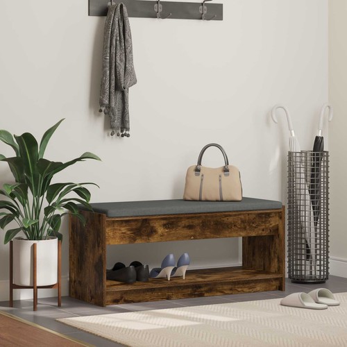 Vidaxl hall bench smoked - smoked, oak