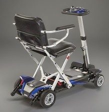 Blue MONARCH SMARTI PLUS deluxe remote Folding Mobility Scooter