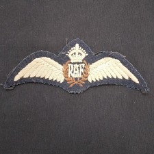 World War II RAF Embroidered Pilot Wings - 4.5" - Possibly Genuine