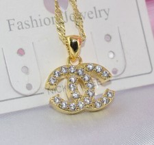 18K White / Rose Filled Prom made with Swarovski Crystal Necklace  P/755g