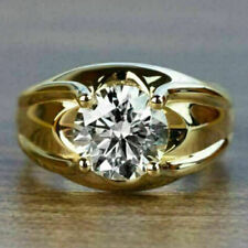 2Ct Round Diamond Men's