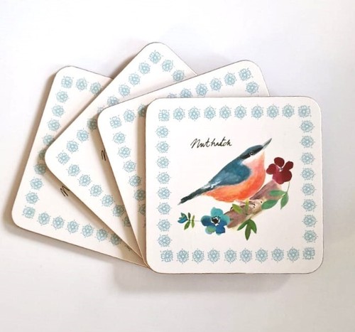 Nuthatch bird coaster - nuthatch,