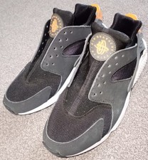 Air Huarache By Nike Trainers Black Grey UK 7.5 Used Good