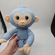 Fingerlings Blue Monkey Plush 9" Commonwealth 2017 Baby Blue *Monkey sounds*