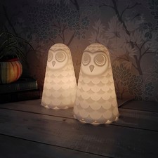 Pair of IKEA Owl Lamps Solbo