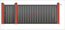 Aluminium driveway gates - aluminium,