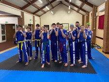 40mm Martial Arts Jigsaw Mats 1m2 Blue/Black Karate TKD Judo BJJ Kickboxing