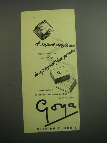 1948 goya face powder - face, ad