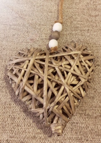 Wicker heart decorations 15x15 - wicker,