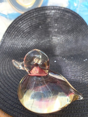 Wedgewood glass duck figurine - wedgewood,