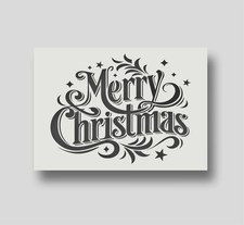 Reusable Merry Christmas Stencil, Decorative Christmas Painting Stencil.