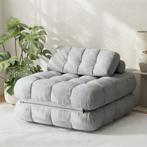 Portable velvet folding sofa - portable,