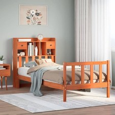 Bookcase Bed  Brown Solid