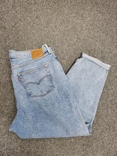 Levis Blue Denim 80s Mom Jeans Size 20W. Zip Fly. PW