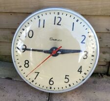 Vintage 60s 70s - Simplex Mains Electric Clock - 17 inch - School Train Office