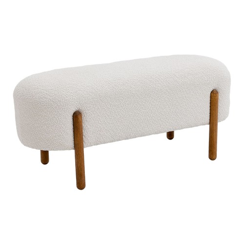 Teddy plush bench ottoman - bench,