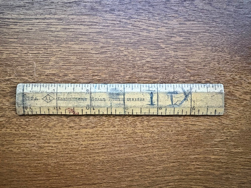 Elementary scale ruler wooden - scale,
