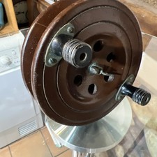 Large 6” wood brass