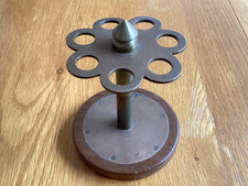 ANTIQUE BRONZE  PIPE RACK /  HEAVY  STAND REST DISPLAY ARTS & CRAFTS  (G1445)