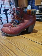 Reiker Red Ankle Boots Size