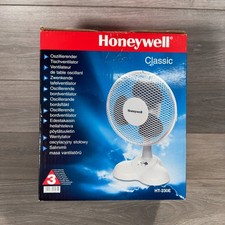Honeywell HT-230E Classic 2 Speed  Powerful Motor Quiet 23cm Desk Fan White