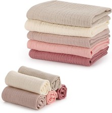 5 Pack Muslin Cloths For Baby