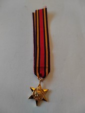 MINIATURE WW2 BURMA   STAR MEDAL -  WITH RIBBON