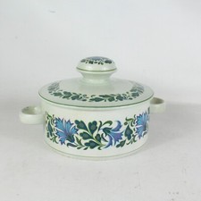 MIDWINTER Caprice Blue Flower Pattern Casserole Dish with Handles Vintage  - EHB