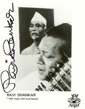 Ravi shankar signed photograph - signed,