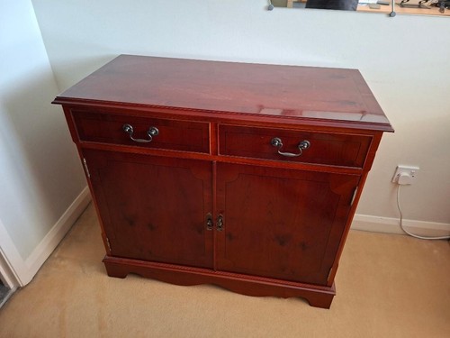 Yew wood sideboard - sideboard, two