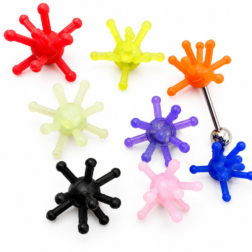 Silicone spikey koosh - 8x,