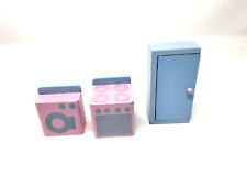 3 Wooden Kitchen Appliances - Washing Machine, Cooker, Fridge (6 -(10cms)