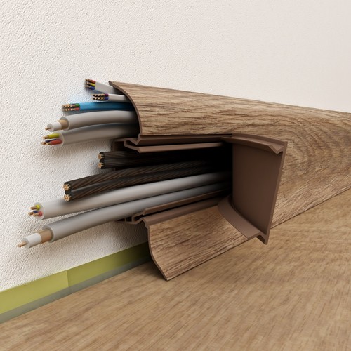 Skirting board pvc cable - pvc, cover