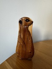 Wooden Meerkat shaped carved secret puzzle box with compartments Gift/present 