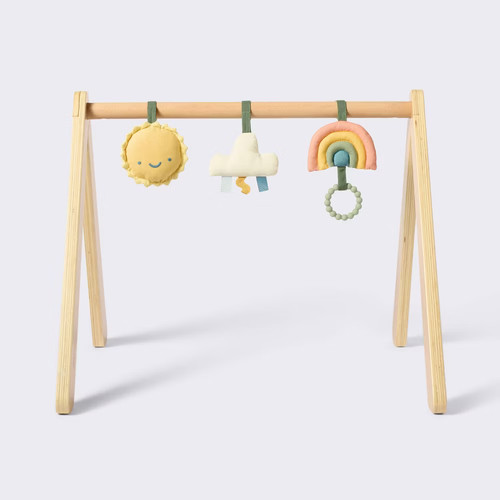Wood play gym hanging toys - +,