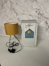 Habitat Tripod Table Lamp - Mustard and Chrome