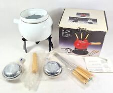 1.9 Litre Fondue Set Porcelain with Forks, Holder, Burner and Accessories