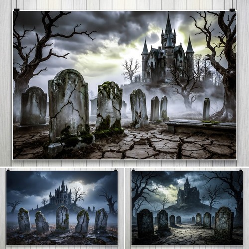 Halloween wall backdrop misty - halloween,