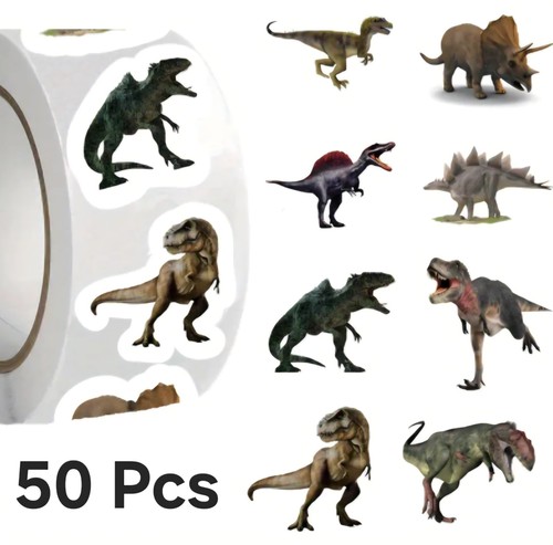 50x dinosaur stickers labels - stickers,
