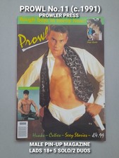 VINTAGE PROWL MAGAZINE No.11 (GAY INTEREST) c.1991 EXCELLENT CONDITION