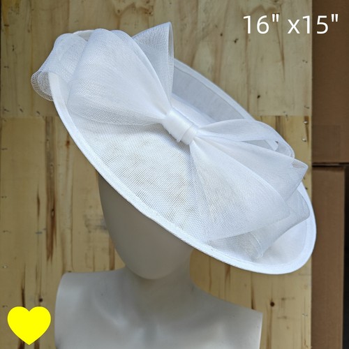 White fascinator wedding - white,
