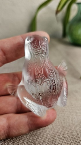 Lalique glass frog - glass,